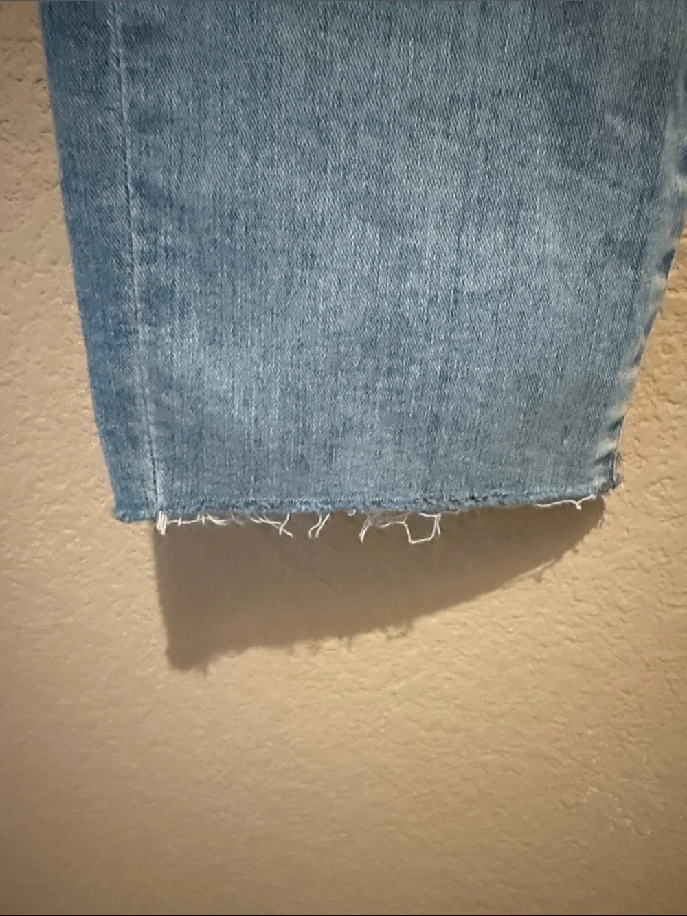Express Light Blue Ripped Cropped Jeans - Picture 2 of 10